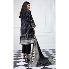 Salina Black & White Printed Lawn 3 Piece Un-Stitched Suit - 03, Women, 3Pcs Shalwar Suit, Regalia Textiles, Chase Value