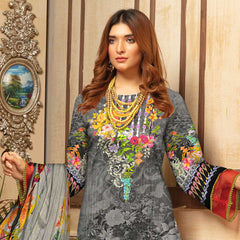 Riwayat Cottrell Digital Printed Linen 3 Pcs Un-Stitched Suit - 03, Women, 3Pcs Shalwar Suit, Ulfat Textile, Chase Value