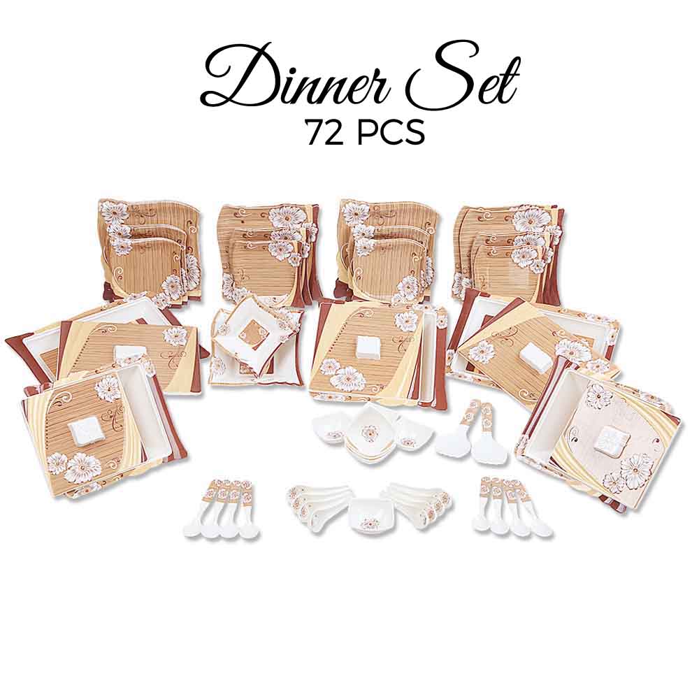Melamine Dinner Set 72 Pieces - D # 3 - test-store-for-chase-value