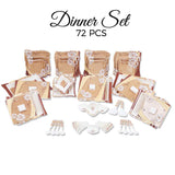 Melamine Dinner Set 72 Pieces - D # 3 - test-store-for-chase-value