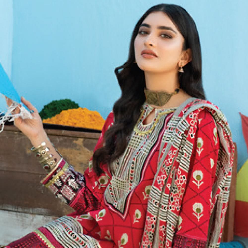 Monsoon Printed Lawn 3 Pcs Un-Stitched Suit Vol 1 - 3-A, Women, 3Pcs Shalwar Suit, Al-Zohaib Textiles, Chase Value