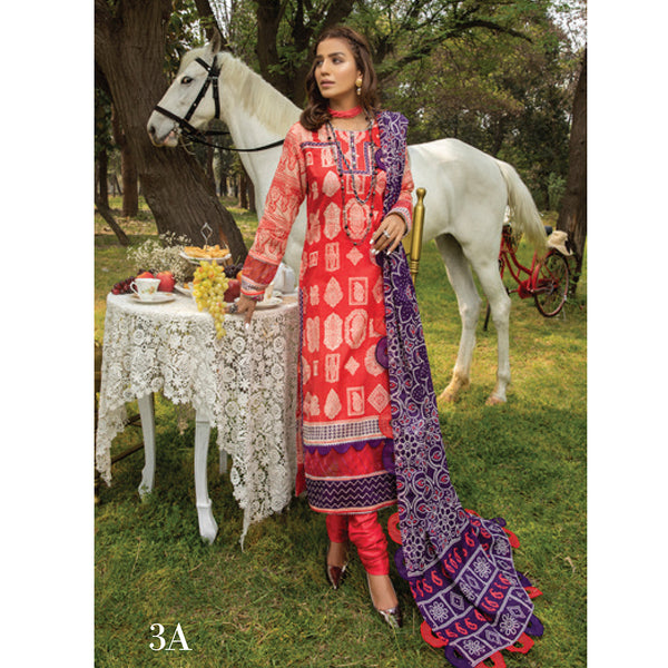 Anum Classic Printed Lawn 3 Pcs Un-Stitched Suit Vol 3 - 3-A, Women, 3Pcs Shalwar Suit, Al-Zohaib Textiles, Chase Value