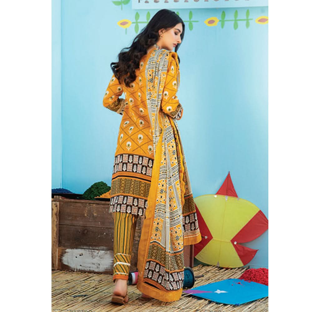 Monsoon Printed Lawn 3 Pcs Un-Stitched Suit Vol 1 - 3-B, Women, 3Pcs Shalwar Suit, Al-Zohaib Textiles, Chase Value
