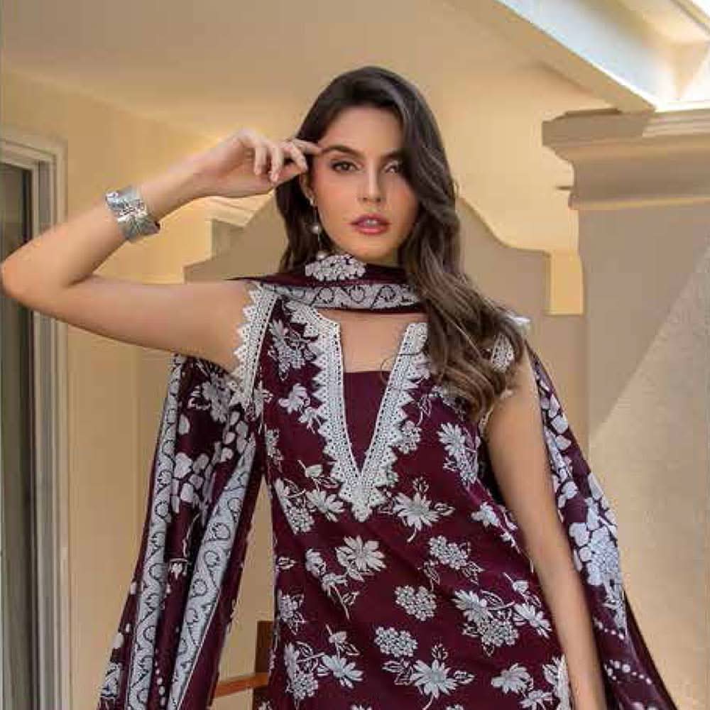 Anum Printed Lawn 3 Piece Un-Stitched Suit Vol 2 - 3 C, Women, 3Pcs Shalwar Suit, Chase Value, Chase Value