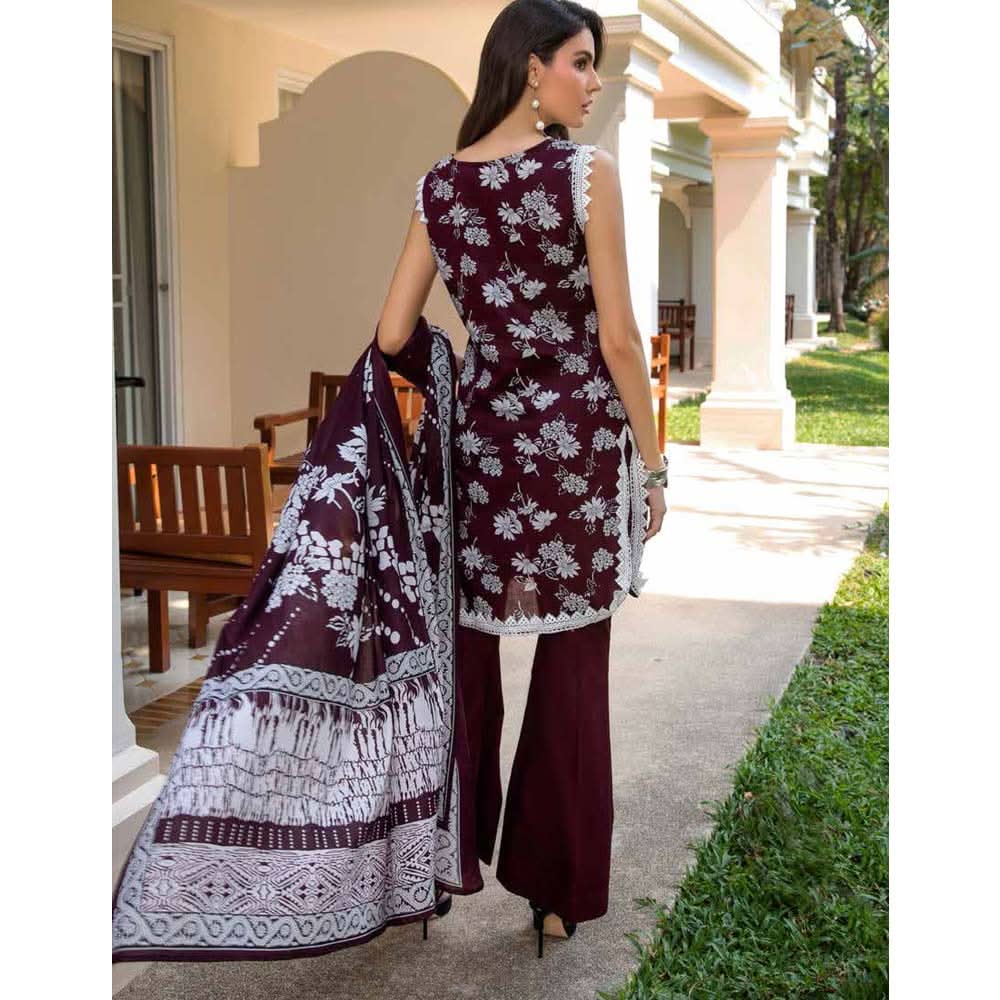 Anum Printed Lawn 3 Piece Un-Stitched Suit Vol 2 - 3 C, Women, 3Pcs Shalwar Suit, Chase Value, Chase Value
