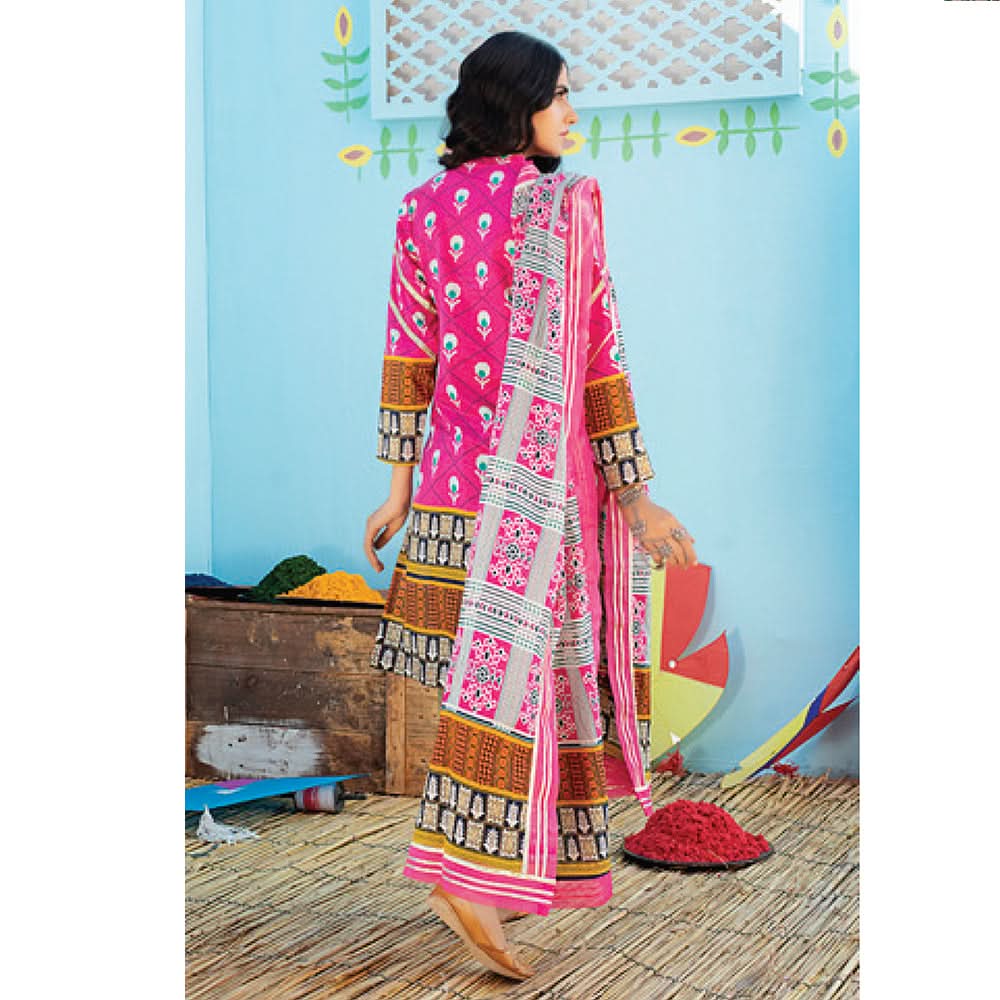 Monsoon Printed Lawn 3 Pcs Un-Stitched Suit Vol 1 - 3-C, Women, 3Pcs Shalwar Suit, Al-Zohaib Textiles, Chase Value