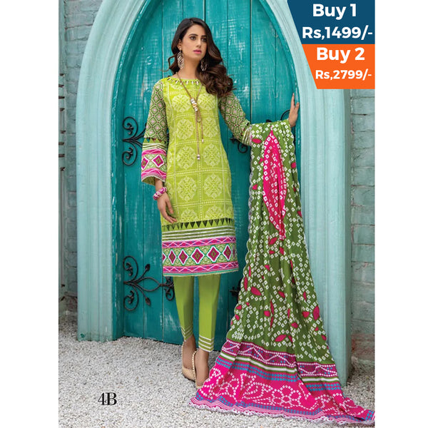 Anum Classic Printed Lawn 3 Pcs Un-Stitched Suit V 5 - 4-B, Women, 3Pcs Shalwar Suit, Al-Zohaib Textiles, Chase Value