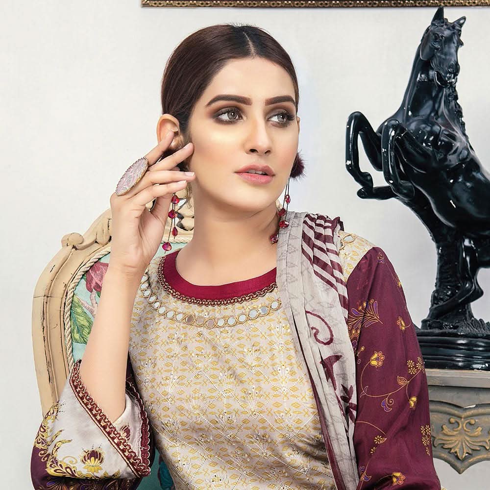 Morja Digital Printed Viscose with Chikan Kari 3 Pcs Un-Stitched Suit - 04, Women, 3Pcs Shalwar Suit, UK Fashion, Chase Value