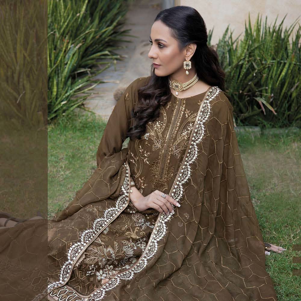 Schick Eman Embroidered Lucxury 3Pcs Unstitched Suit - 4, Women, 3Pcs Shalwar Suit, Schick Creation, Chase Value