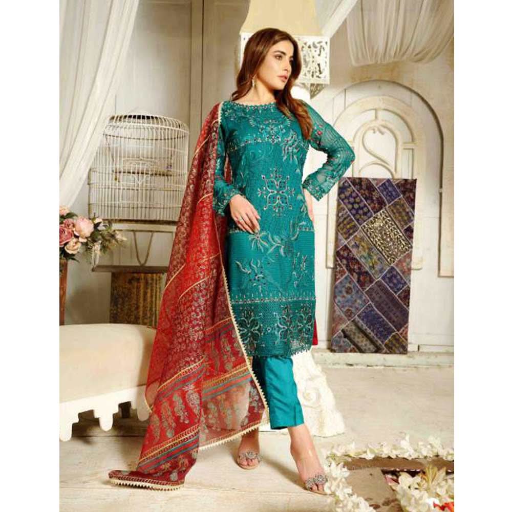 Extraordinaire Embroidered Chiffon 3 Pieces Un-Stitched Suits - 4703, Women, 3Pcs Shalwar Suit, Tawakkal Fabrics, Chase Value