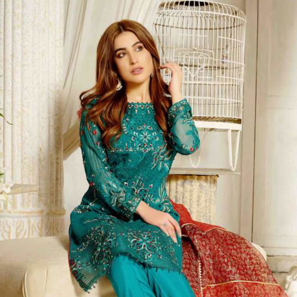 Extraordinaire Embroidered Chiffon 3 Pieces Un-Stitched Suits - 4703, Women, 3Pcs Shalwar Suit, Tawakkal Fabrics, Chase Value
