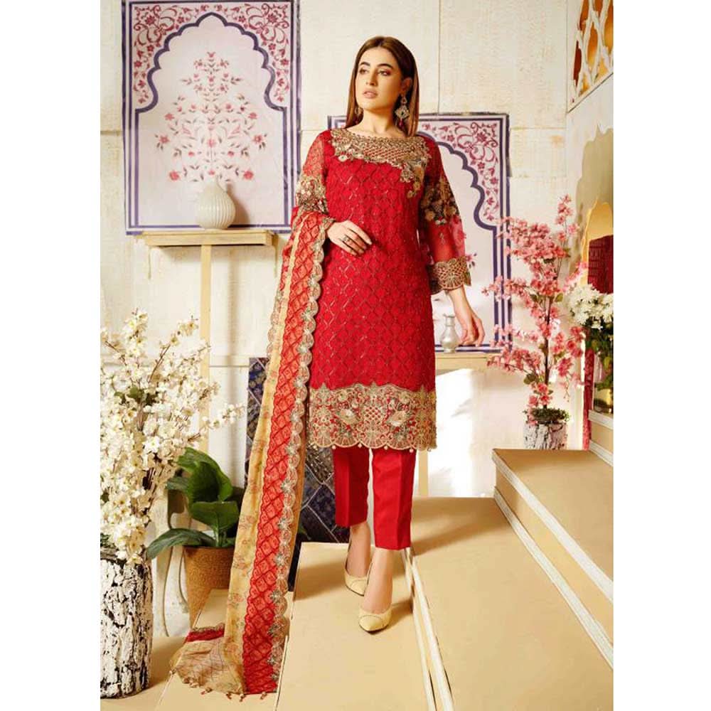 Extraordinaire Embroidered Chiffon 3 Pieces Un-Stitched Suits - 4705, Women, 3Pcs Shalwar Suit, Tawakkal Fabrics, Chase Value