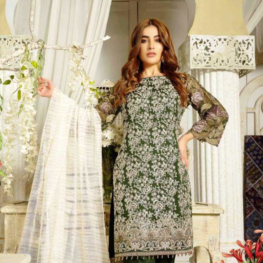 Extraordinaire Embroidered Chiffon 3 Pieces Un-Stitched Suits - 4706, Women, 3Pcs Shalwar Suit, Tawakkal Fabrics, Chase Value