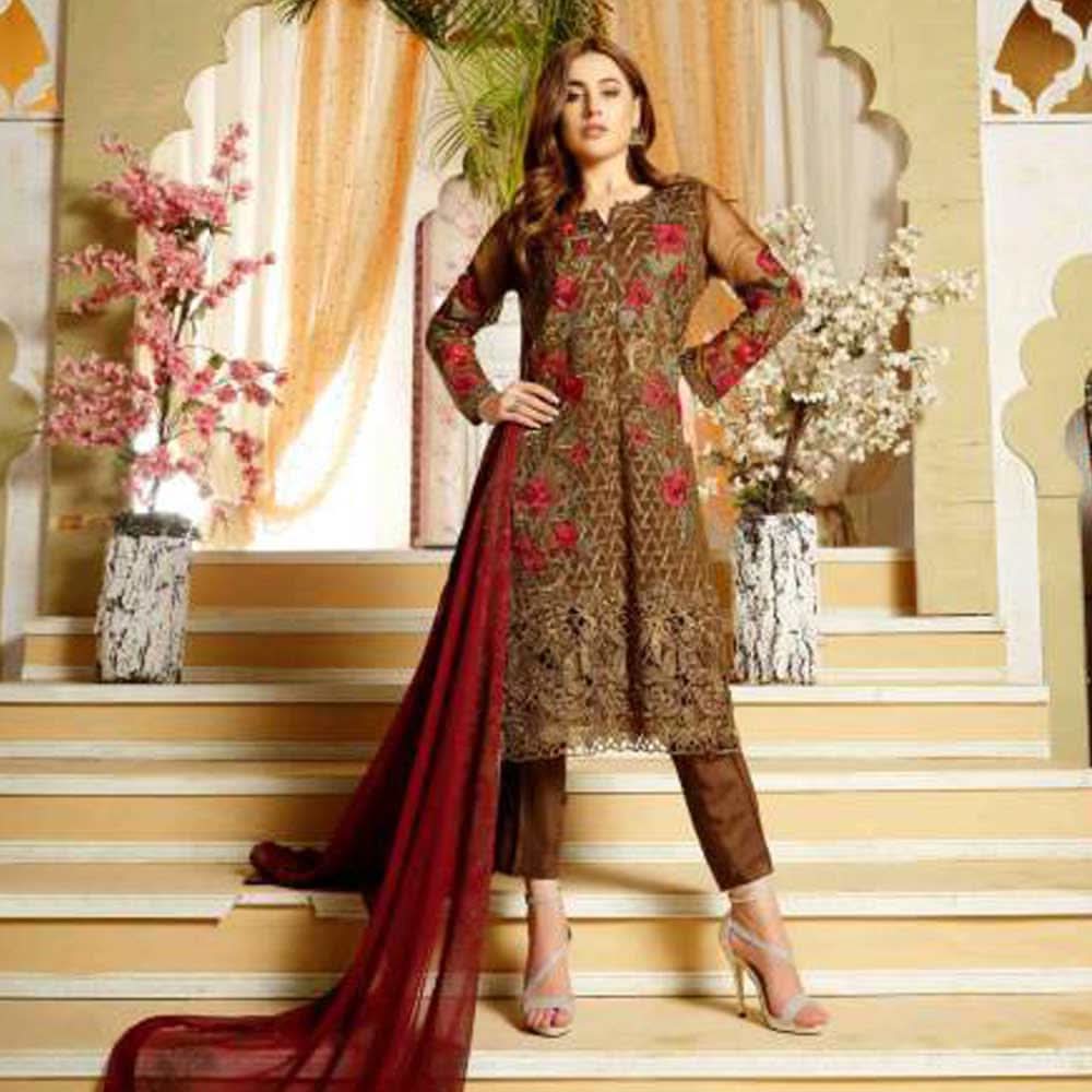 Extraordinaire Embroidered Chiffon 3 Pieces Un-Stitched Suits - 4707, Women, 3Pcs Shalwar Suit, Tawakkal Fabrics, Chase Value