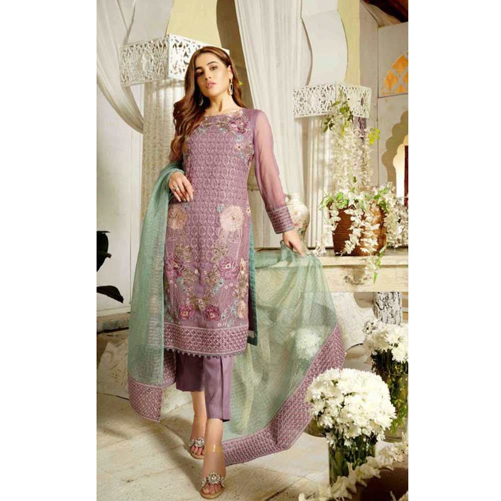 Extraordinaire Embroidered Chiffon 3 Pieces Un-Stitched Suits - 4708, Women, 3Pcs Shalwar Suit, Tawakkal Fabrics, Chase Value