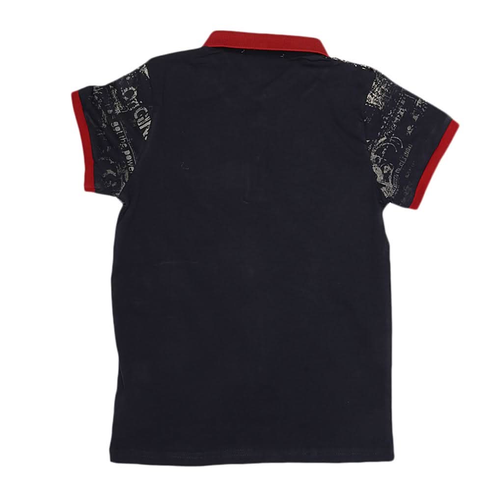 Boys Polo Half Sleeves T-Shirt - Navy Blue, Kids, Boys T-Shirts, Chase Value, Chase Value