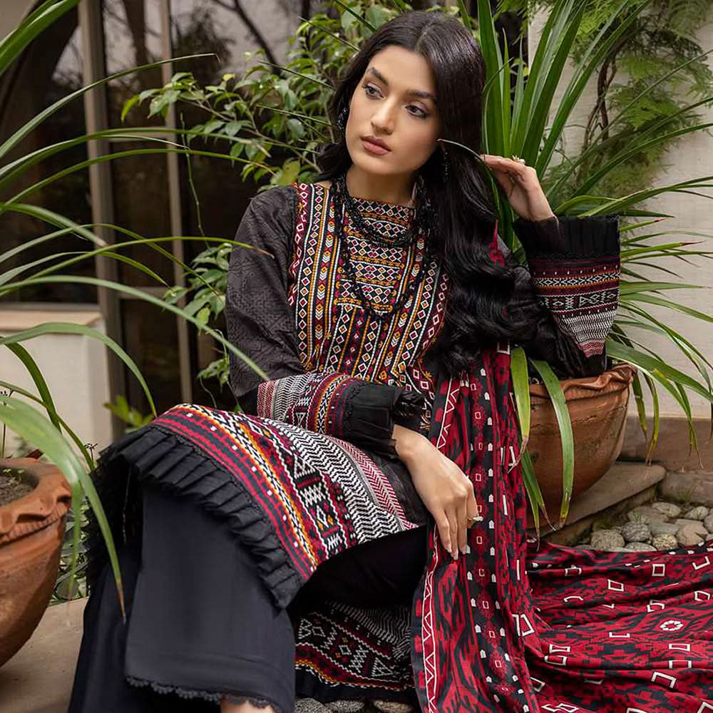 Anum Printed Lawn Unstitiched 3Pcs Suit V1 - A-4, Women, 3Pcs Shalwar Suit, Al-Zohaib Textiles, Chase Value