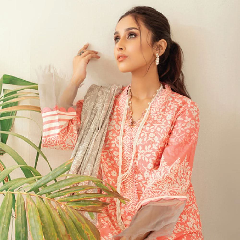 Monsoon Printed Lawn 3 Pcs Un-Stitched Suit Vol 3 - 4-B, Women, 3Pcs Shalwar Suit, Al-Zohaib Textiles, Chase Value