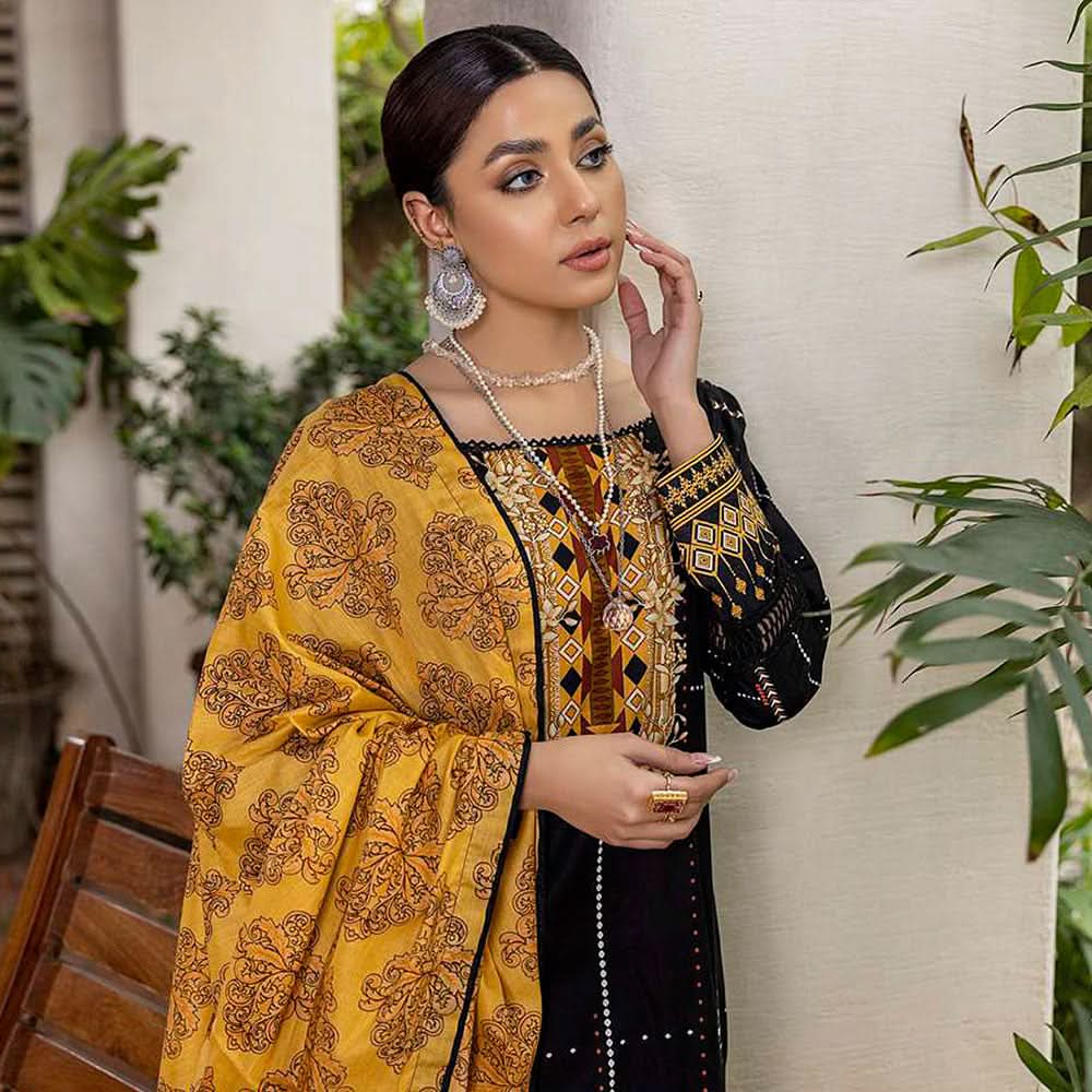 Anum Printed Lawn Unstitiched 3Pcs Suit V1 - B-4, Women, 3Pcs Shalwar Suit, Al-Zohaib Textiles, Chase Value
