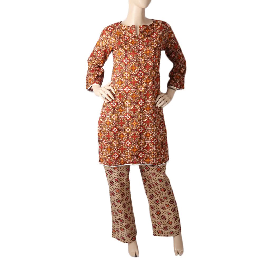 Mahnoor Printed Cotton 2 Pcs Un-Stitched Suit - 4 B, Women, 2Pcs Shalwar Suit, United Textiles, Chase Value