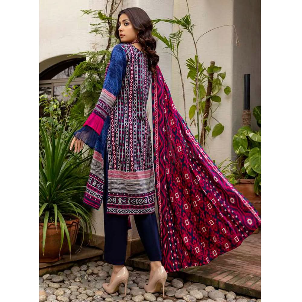 Anum Printed Lawn Unstitiched 3Pcs Suit V1 - C-4, Women, 3Pcs Shalwar Suit, Al-Zohaib Textiles, Chase Value