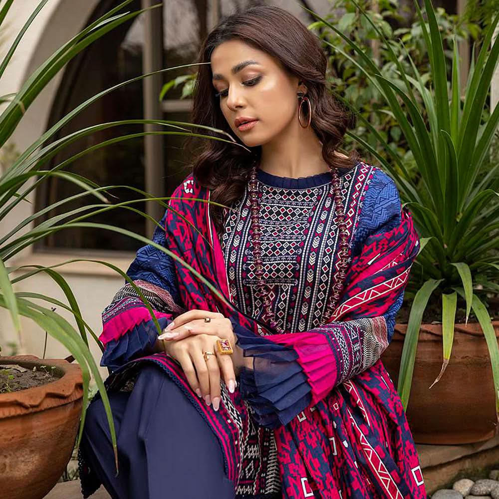 Anum Printed Lawn Unstitiched 3Pcs Suit V1 - C-4, Women, 3Pcs Shalwar Suit, Al-Zohaib Textiles, Chase Value
