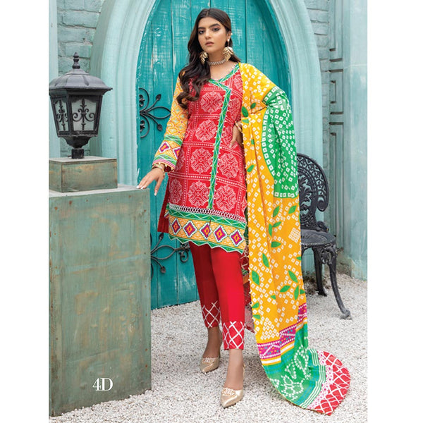 Anum Classic Printed Lawn 3 Pcs Un-Stitched Suit V 5 - 4-D, Women, 3Pcs Shalwar Suit, Al-Zohaib Textiles, Chase Value