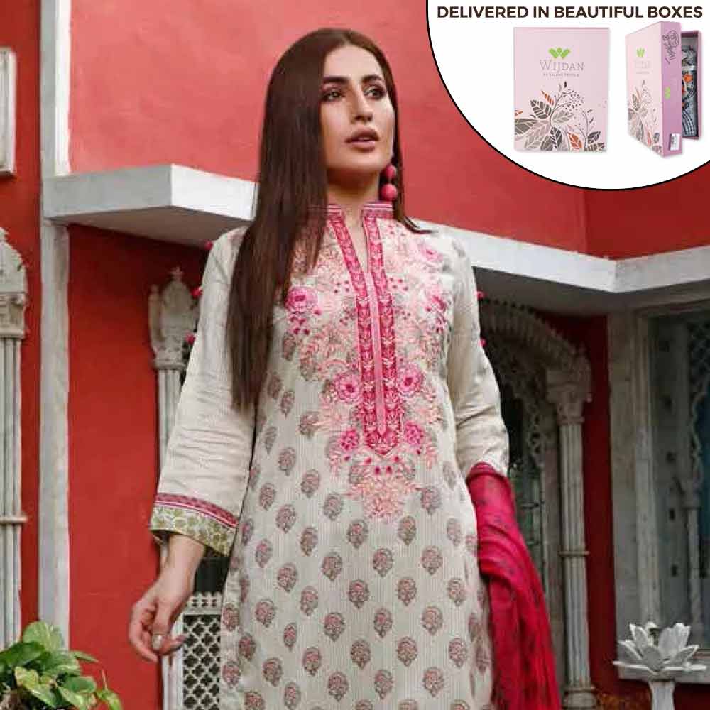 Zobia Noor Embroidered Lawn 3 Piece Un-Stitched Suit - ZN-03B, Women, 3Pcs Shalwar Suit, Salam's Textiles, Chase Value