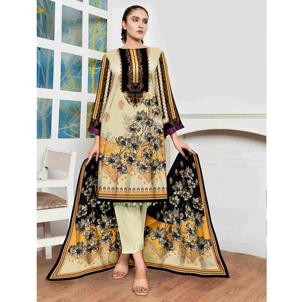 Tehzeeb Digital Printed Cambric 3Pcs Unstitched Suit V2 - 4, Women, 3Pcs Shalwar Suit, Ulfat Textile, Chase Value