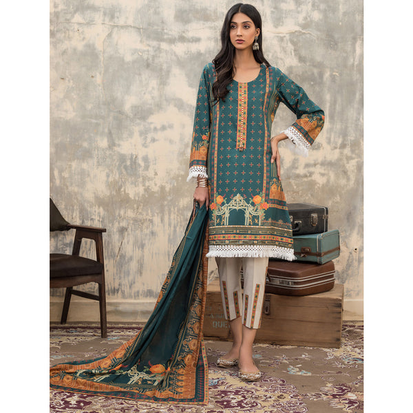 Salina Digital Printed Cotton 3 Pcs Un-Stitched Suit Vol 1 - 4, Women, 3Pcs Shalwar Suit, Regalia Textiles, Chase Value