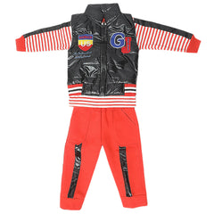 Boys 3 Piece Full Sleeves Suit - Red, Kids, Boys Sets And Suits, Chase Value, Chase Value