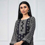 Salina Black & White Printed Lawn 3 Piece Un-Stitched Suit - 04, Women, 3Pcs Shalwar Suit, Regalia Textiles, Chase Value