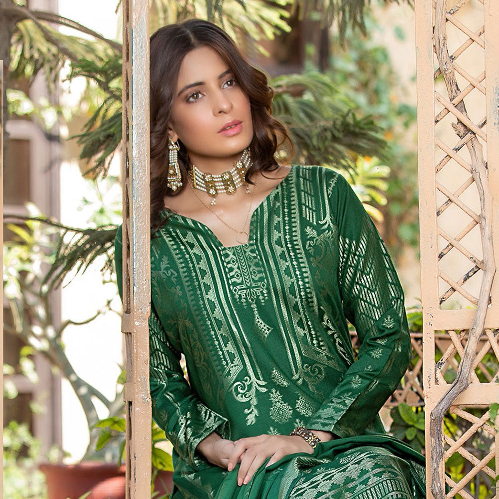 RA PEACH Jacquard Baroshia unstitched 3pc Suit, Women, 3Pcs Shalwar Suit, Chase Value, Chase Value