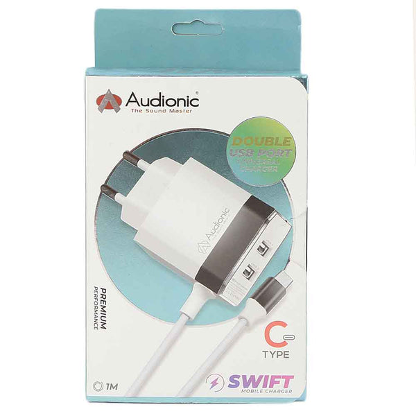 Audionic Swift Mobile Charger (S35) - White, Home & Lifestyle, Mobile Charger, Chase Value, Chase Value