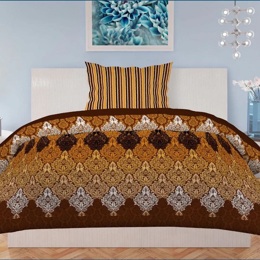 Printed Single Percale Finish Bed Sheet 2 Pcs - Multi, Single Size Bed Sheet, Chase Value, Chase Value