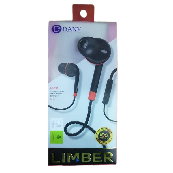 Dany Limber LE-850 Earphones - Black, Home & Lifestyle, Hand Free / Head Phones, Chase Value, Chase Value