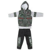 Boys 3 Piece Full Sleeves Suit - Olive Green, Kids, Boys Sets And Suits, Chase Value, Chase Value