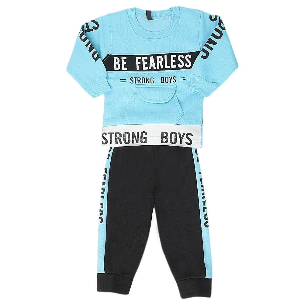 Boys Fleece Full Sleeves Suit - Blue, Kids, Boys Sets And Suits, Chase Value, Chase Value
