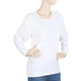 Women's Full Sleeves T-Shirt - White, Women, T-Shirts And Tops, Chase Value, Chase Value