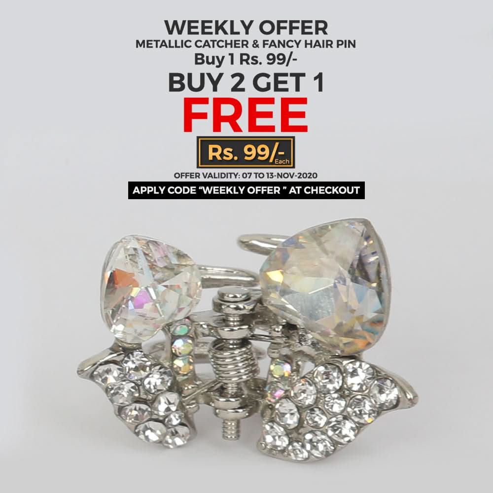 Women's Metal Catcher - White, Women, Hair And Head Jewellery, Chase Value, Chase Value