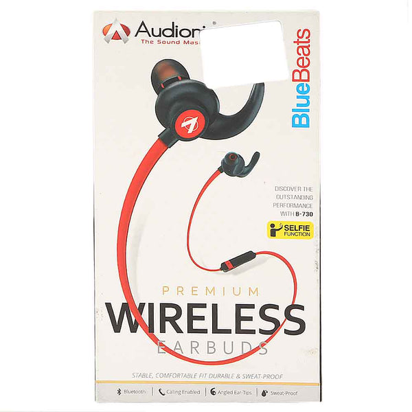 Audionic Wireless Neckband Earbuds (B730) - Red, Home & Lifestyle, Hand Free / Head Phones, Chase Value, Chase Value