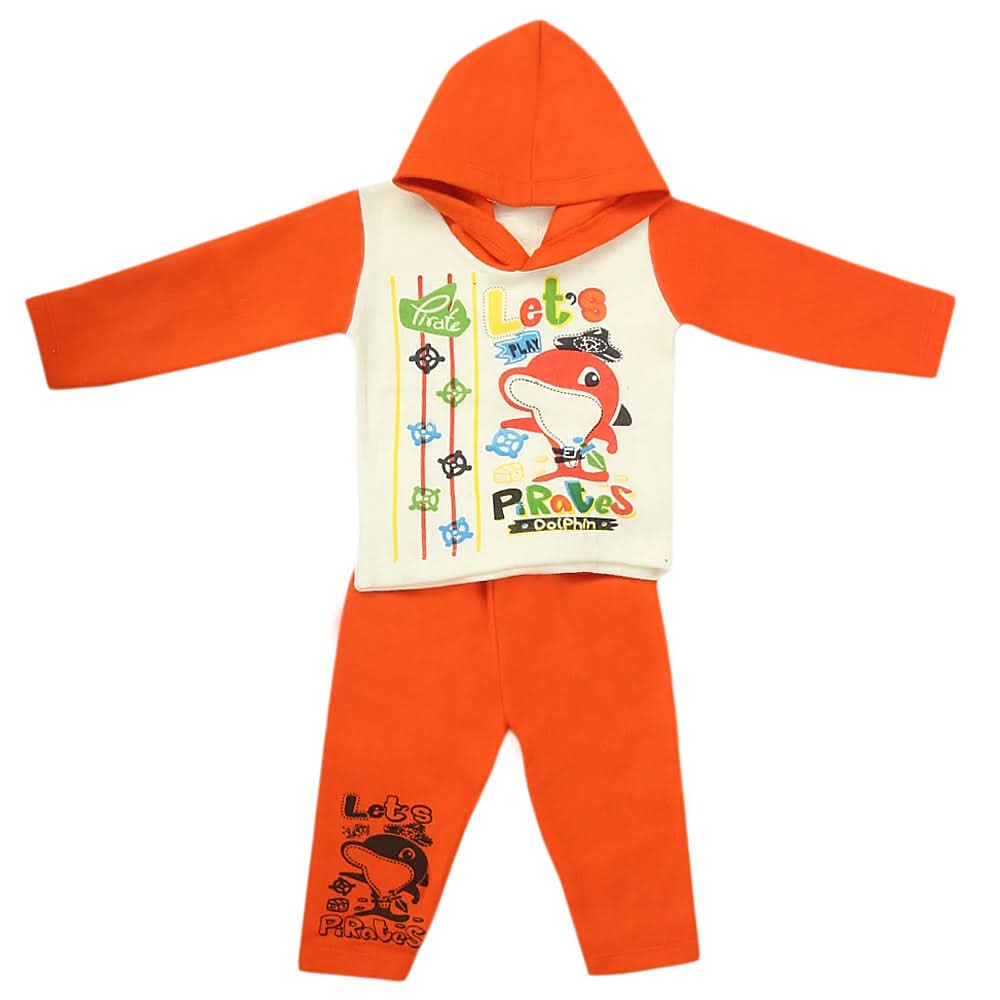 Boys Full Sleeves Polar Suit 8850 - Orange, Kids, Boys Sets And Suits, Chase Value, Chase Value