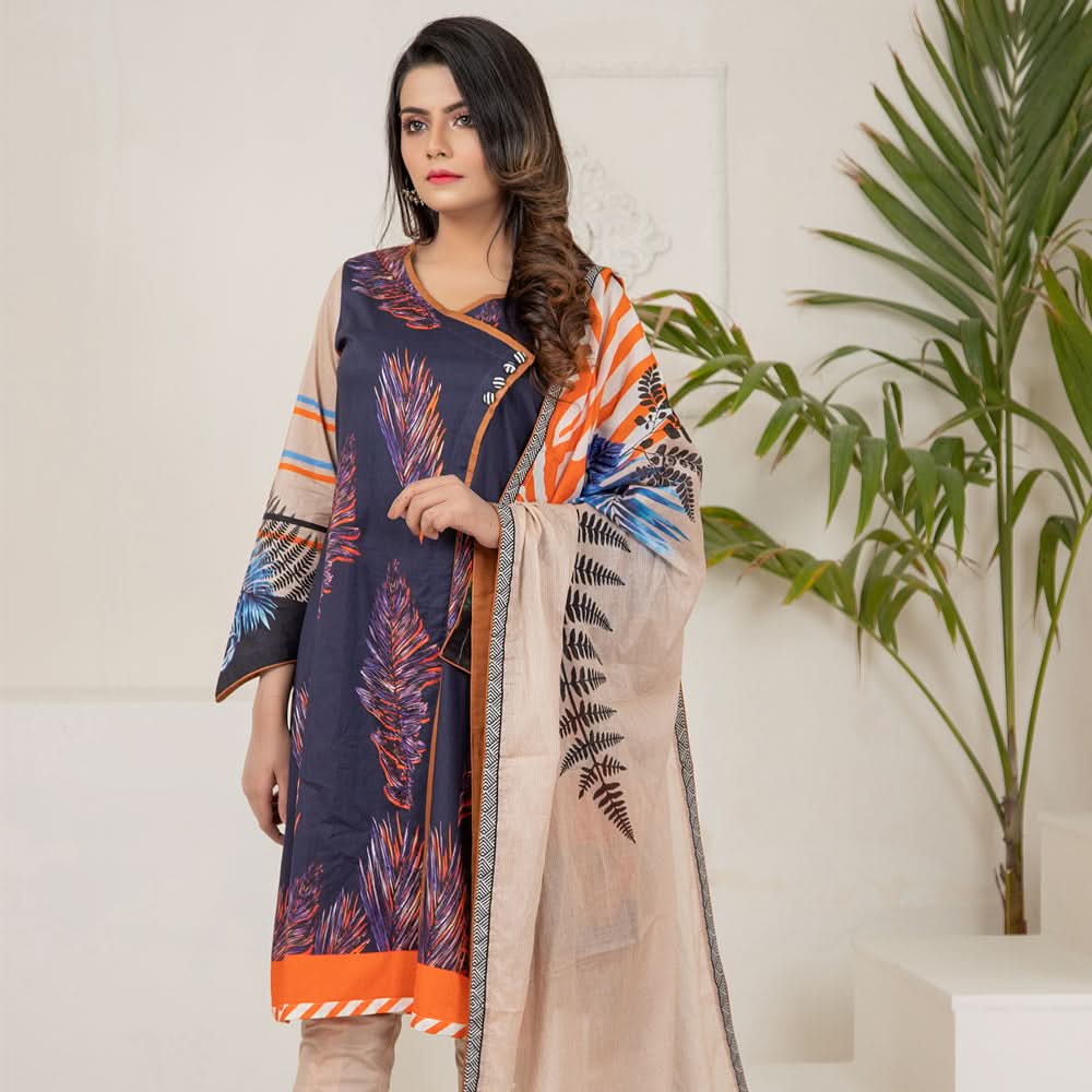 Salina Digital Printed Lawn 3 Pcs Un-Stitched Suit - 4, Women, 3Pcs Shalwar Suit, Regalia Textiles, Chase Value