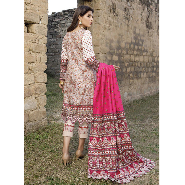 Monsoon Printed Lawn 3 Pcs Un-Stitched Suit Vol 2 - 5-A, Women, 3Pcs Shalwar Suit, Al-Zohaib Textiles, Chase Value