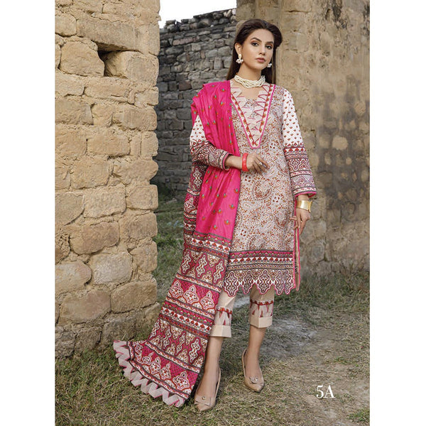 Monsoon Printed Lawn 3 Pcs Un-Stitched Suit Vol 2 - 5-A, Women, 3Pcs Shalwar Suit, Al-Zohaib Textiles, Chase Value