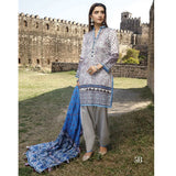 Monsoon Printed Lawn 3 Pcs Un-Stitched Suit Vol 2 - 5-B, Women, 3Pcs Shalwar Suit, Al-Zohaib Textiles, Chase Value