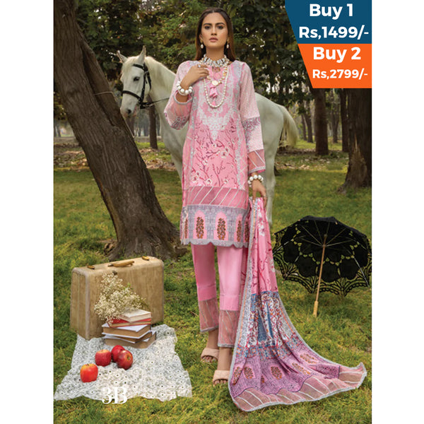 Anum Classic Printed Lawn 3 Pcs Un-Stitched Suit Vol 3 - 5-B, Women, 3Pcs Shalwar Suit, Al-Zohaib Textiles, Chase Value
