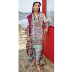 Monsoon Printed Lawn 3 Pcs Un-Stitched Suit Vol 2 - 5-C, Women, 3Pcs Shalwar Suit, Al-Zohaib Textiles, Chase Value