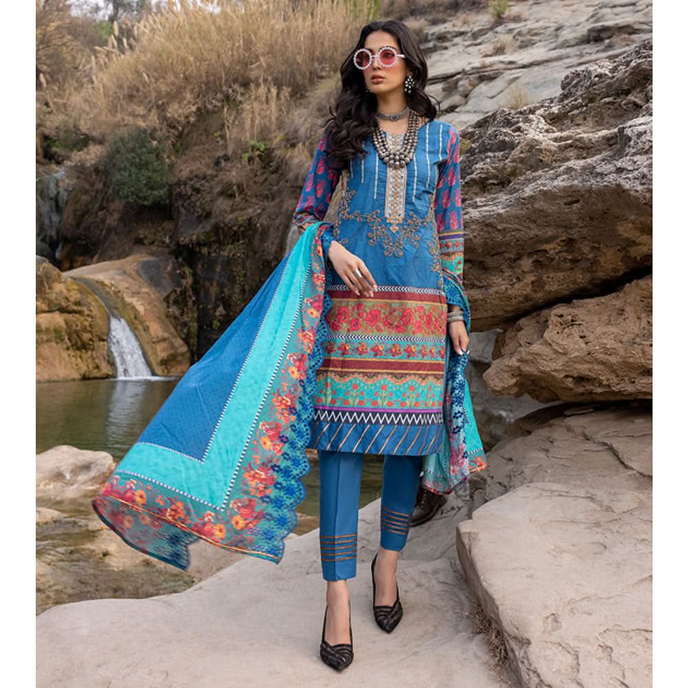 Iman Emboroidered Un-Stitched 3Pcs Suit - 05, Women, 3Pcs Shalwar Suit, Regalia Textiles, Chase Value