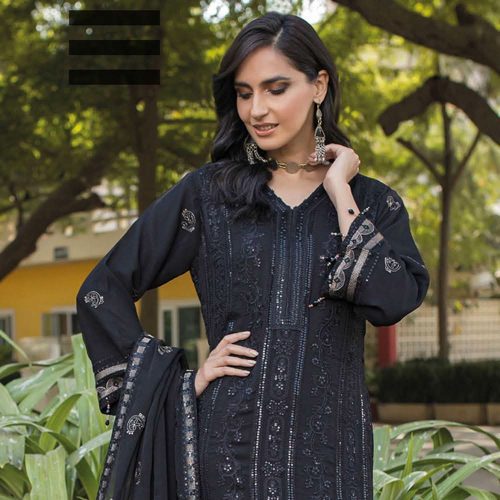 Schick Eman Embroidered Lucxury 3Pcs Unstitched Suit - 5, Women, 3Pcs Shalwar Suit, Schick Creation, Chase Value